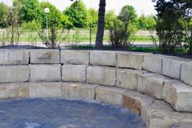 Obernkirchener Sandstein® landscape stones as a rostrum